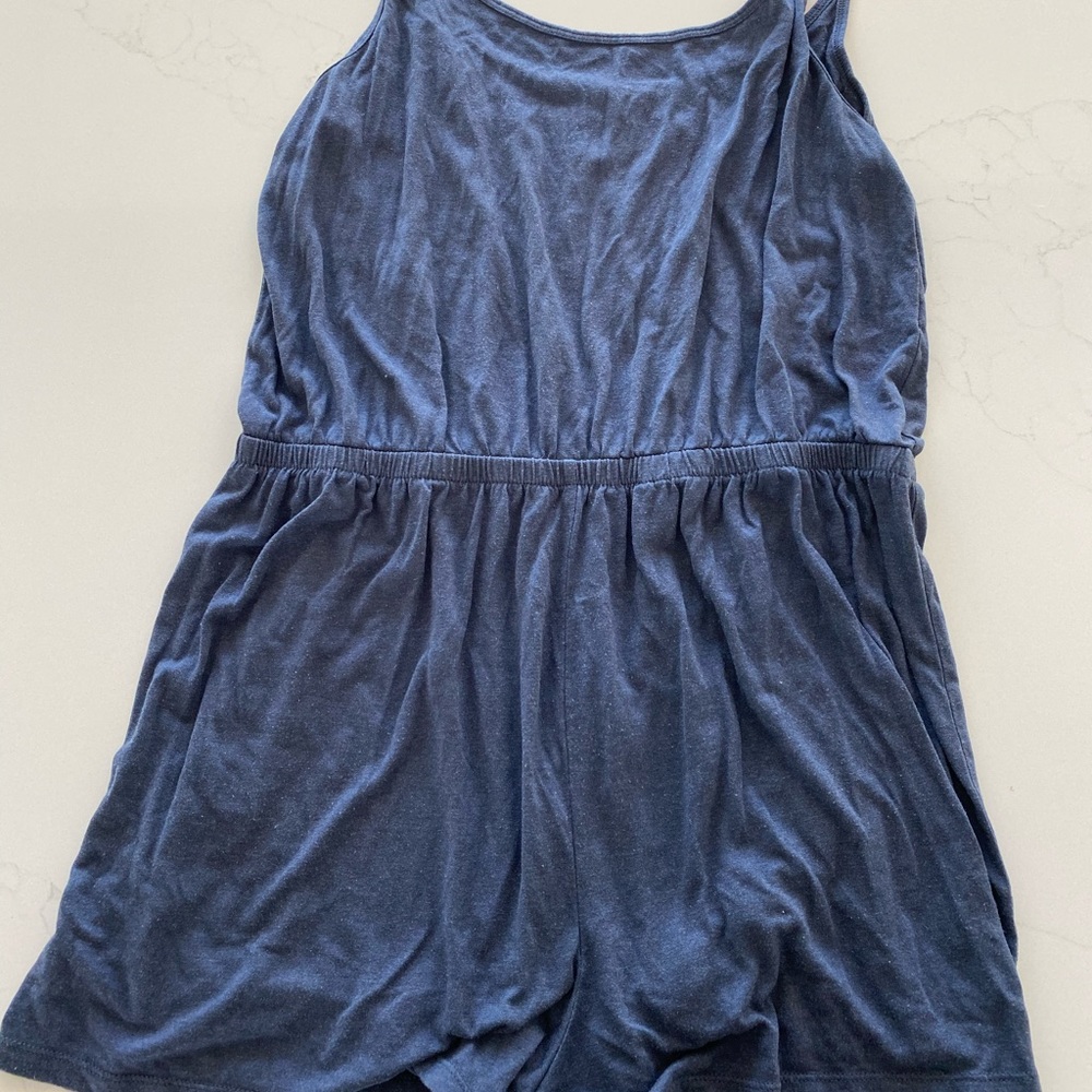 Women’s blue romper.
